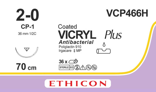 Suture, Reverse Cutting, Size 2-0, 27", Violet Braided, Needle CP-1, _ Circle, 3 dz/bx (Continental US Only)