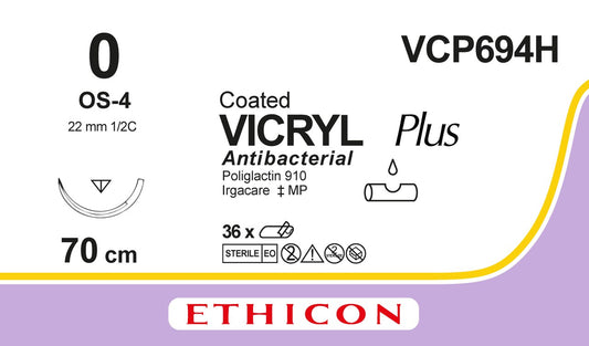 Suture, Reverse Cutting, Size 0, 18", Undyed Braided, Needle OS-4, _ Circle, 3 dz/bx (Continental US Only)