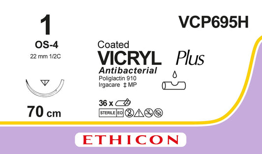 Suture, Reverse Cutting, Size 1, 27", Undyed Braided, Needle OS-4, _ Circle, 3 dz/bx (Continental US Only)