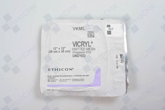 Surgical Mesh, Vicryl Knitted, 12" x 12", Sterile, Absorbable, 3/bx (Continental US Only)
