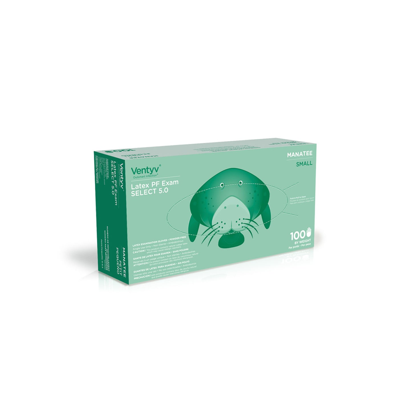 Glove, Exam, Latex, Powder-Free (PF), Textured, Natural White, Small, 100/bx, 10 bx/cs (Continental US Only)