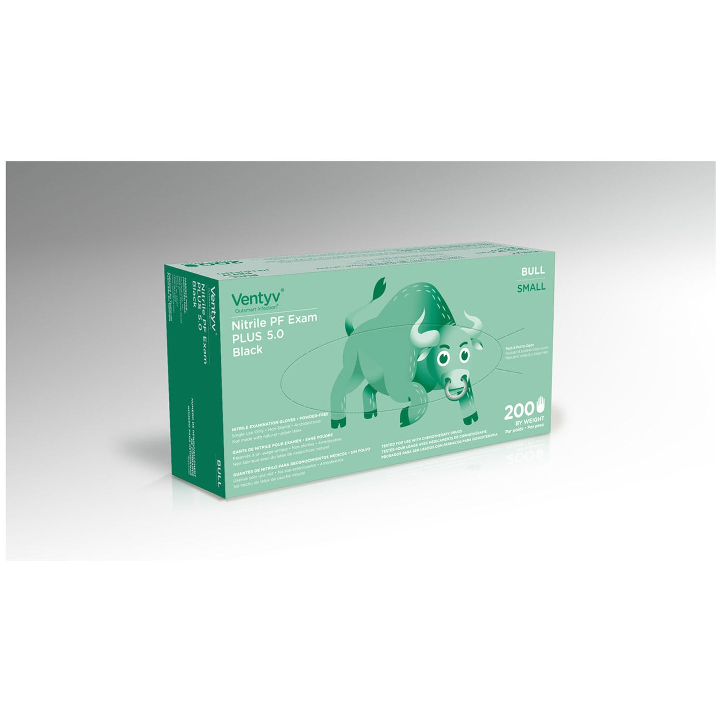 Glove, Exam, Nitrile, Plus, Bull, Powder-Free, Small, 100/bx, 10bx/cs (Continental US Only)