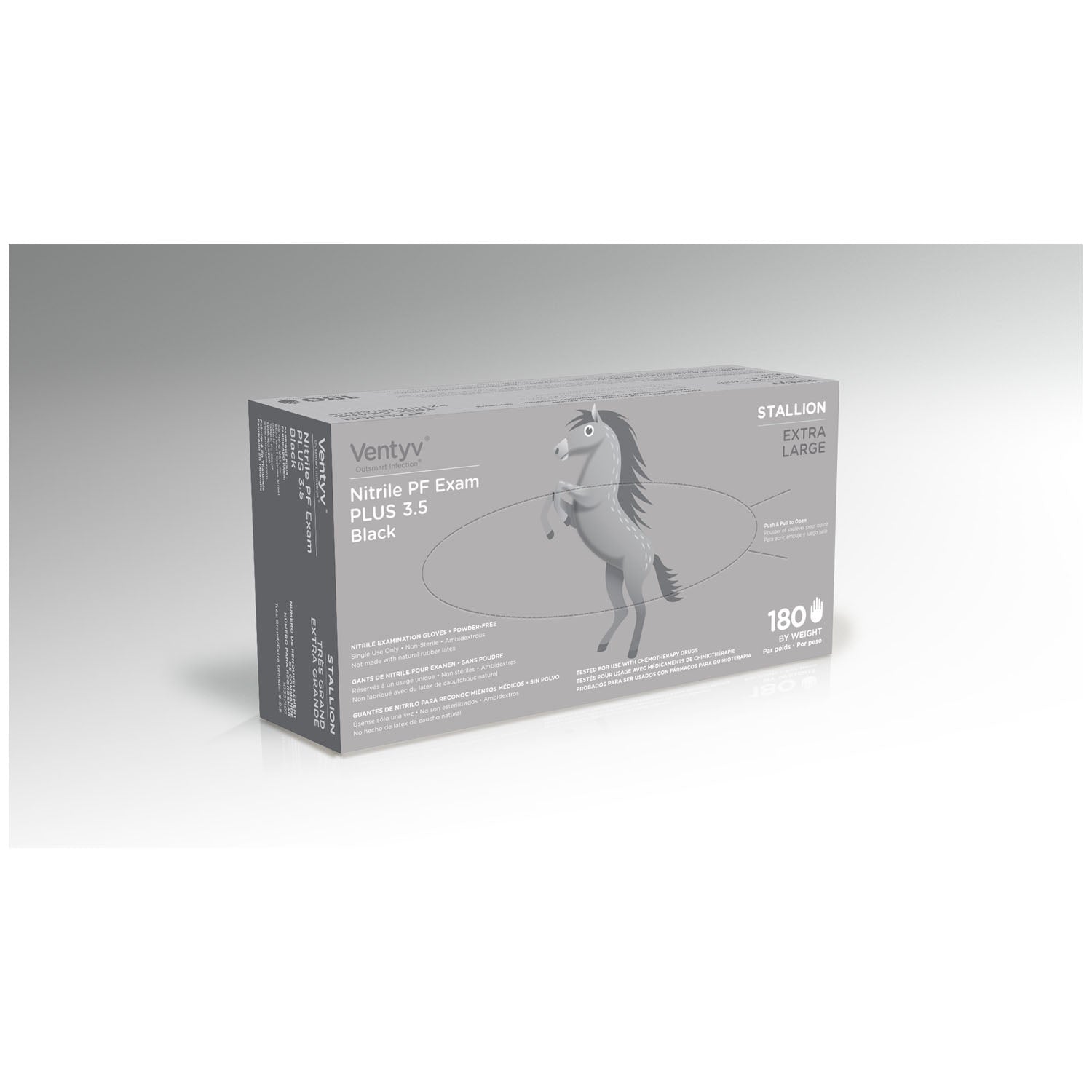Glove, Exam, Nitrile, Plus, Stallion, Powder-Free, X-Large, 100/bx, 10bx/cs (Continental US Only)