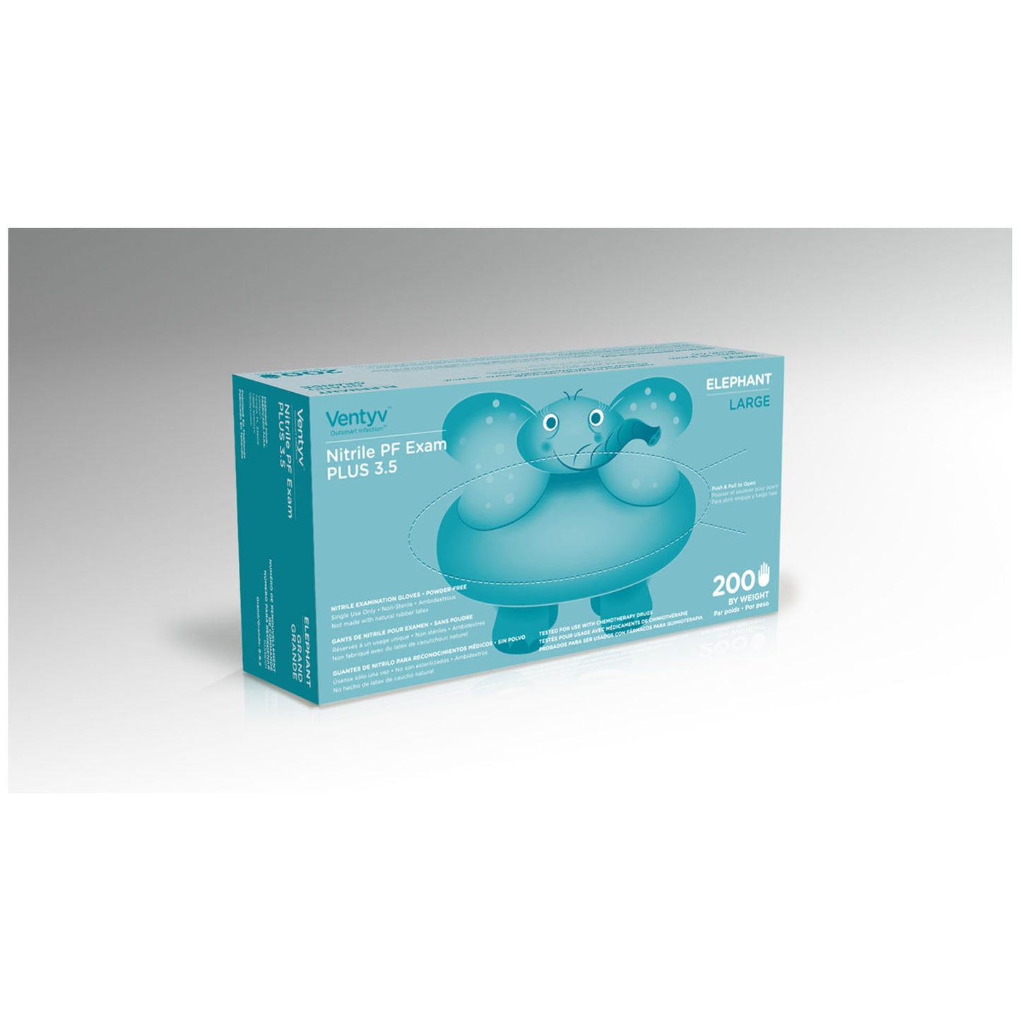 Glove, Exam, Nitrile, Powder-Free (PF), Polymer Coated, Textured Finger Tip, Chemotherapy Tested, Violet Blue, Large, 200/bx, 10 bx/cs (60 cs/plt) (Continental US Only)