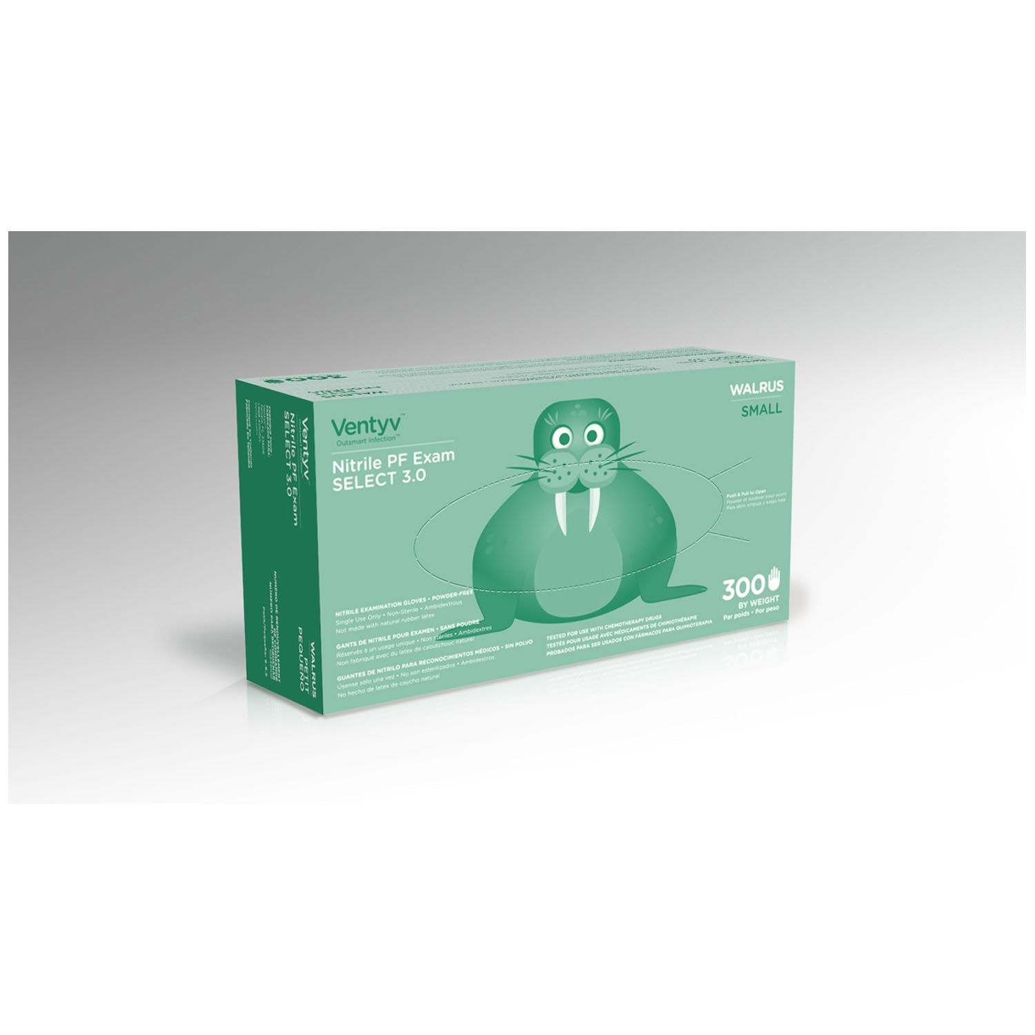Glove, Exam, Nitrile, Powder-Free (PF), Polymer Coated, Textured Finger Tip, Chemotherapy Tested, Cobalt Blue, Small, 300/bx, 10 bx/cs (50 cs/plt) (Continental US Only)