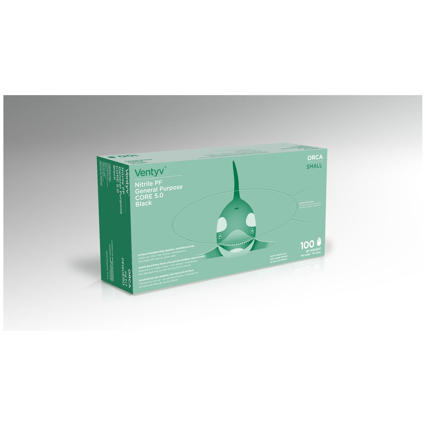 Glove, General Purpose, Nitrile, Poly Coated, Textured, Powder-Free (PF), Small, Black, 100/bx, 10 bx/cs (Continental US Only) (Not for use in Healthcare)