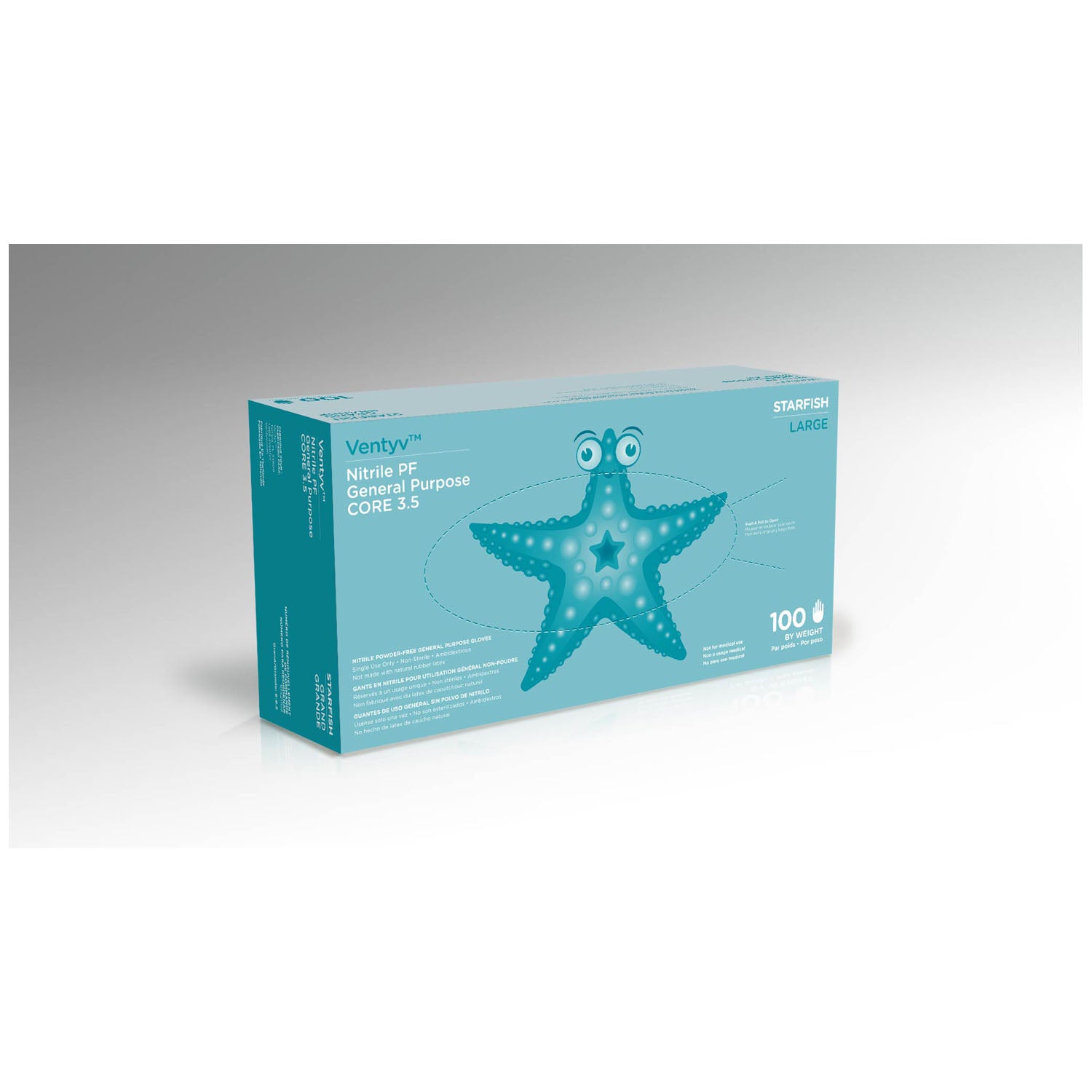 Glove, General Purpose, Nitrile, Poly Coated, Textured, Powder-Free (PF), Large, Lavender Blue, 100/bx, 10 bx/cs (Continental US Only) (Not for use in Healthcare)
