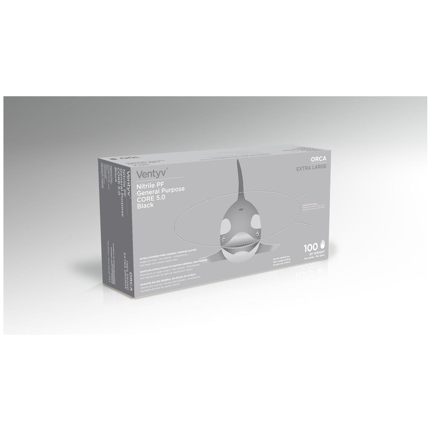 Glove, General Purpose, Nitrile, Poly Coated, Textured, Powder-Free (PF), X-Large, Black, 100/bx, 10 bx/cs (Continental US Only) (Not for use in Healthcare)