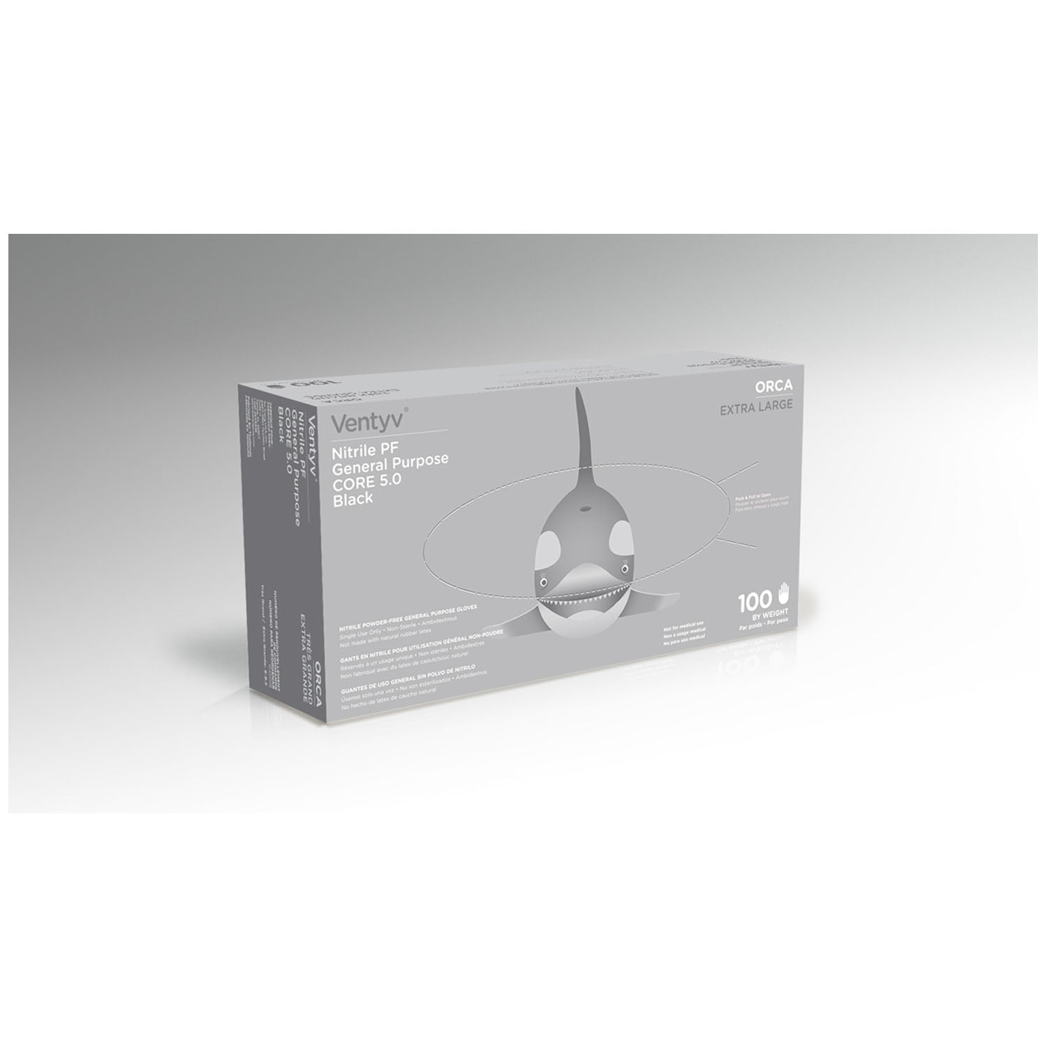 Glove, General Purpose, Nitrile, Poly Coated, Textured, Powder-Free (PF), X-Large, Black, 100/bx, 10 bx/cs (Continental US Only) (Not for use in Healthcare)