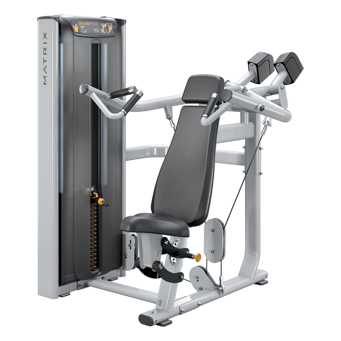 Versa Converging Shoulder Press with Standard Weight Stack . Sales into Medical markets in U.S. only . No sales into Fitness markets
