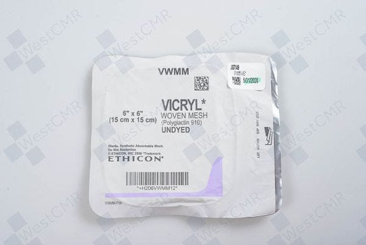 Surgical Mesh, Vicryl Woven, 6" x 6", Sterile, Absorbable, 3/bx (Continental US Only)