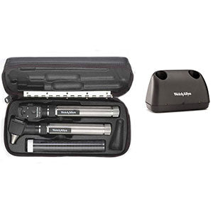 PocketScope 2.5V Rechargeable Halogen Diagnostic Set, Includes: Ophthalmoscope (#12800), Otoscope (#22800), Hard Storage Case, Universal Desk Charger, Adapter Sleeve (#71249), Nickel-Cadmium Battery (#72600), IEC Plug Type-B (US Only)