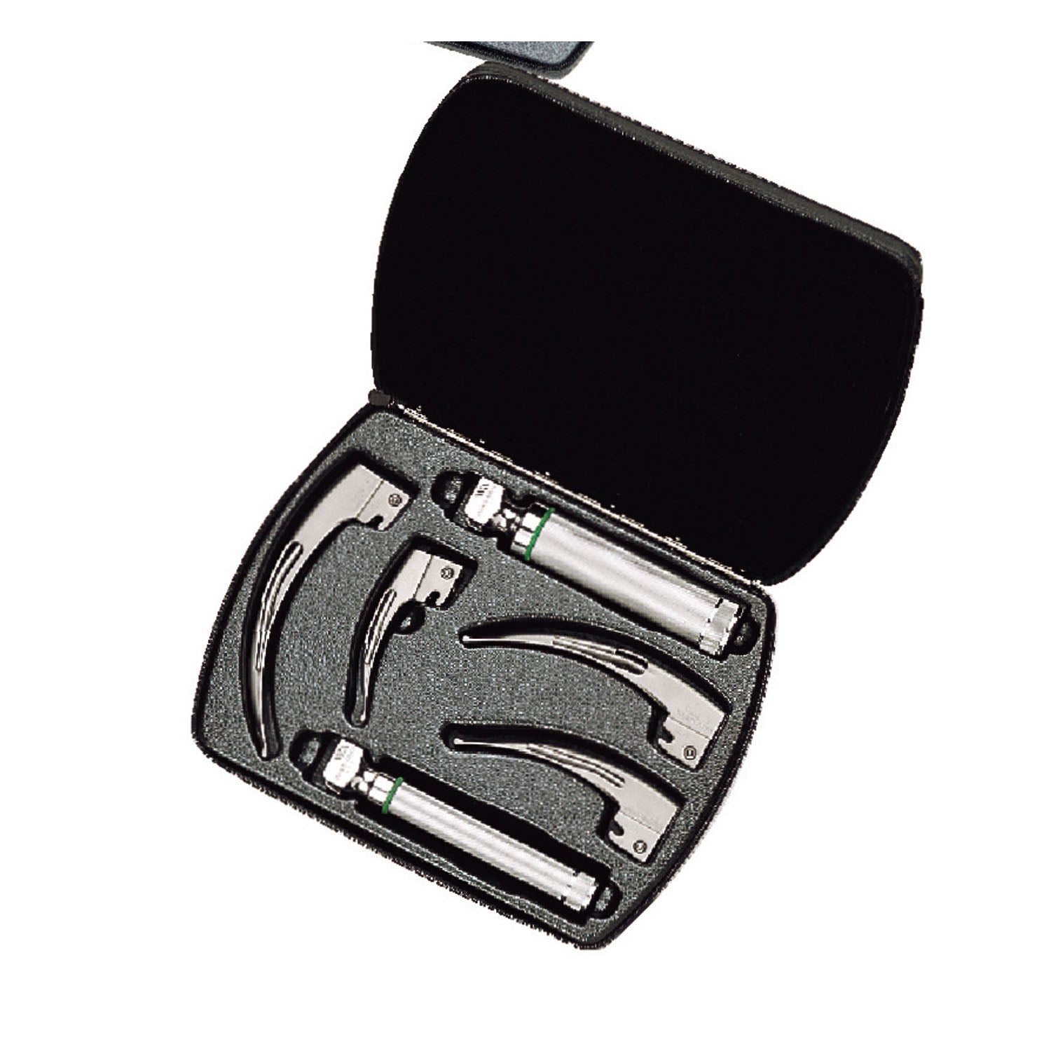 Fiber Optic - English MacIntosh Blade, Complete Set, Medium & Small Handles, 05791 Case (US Only)
