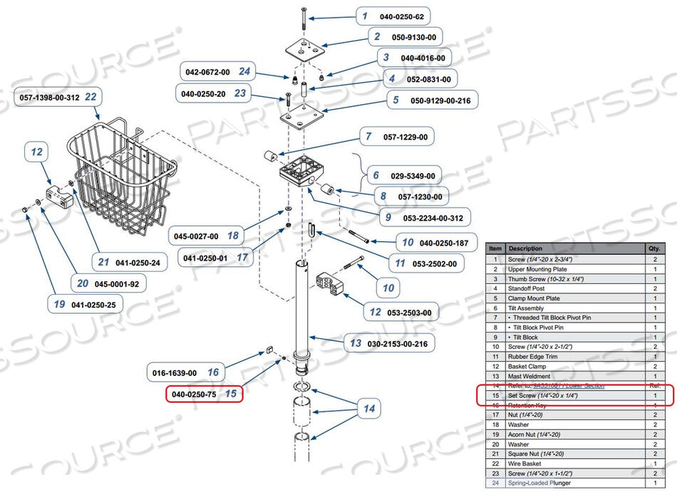Screw, FLH, 0.250-20 x 1.500, CR Hex, Soc (US Only) (DROP SHIP ONLY) (Delivery Info Sheet Required)