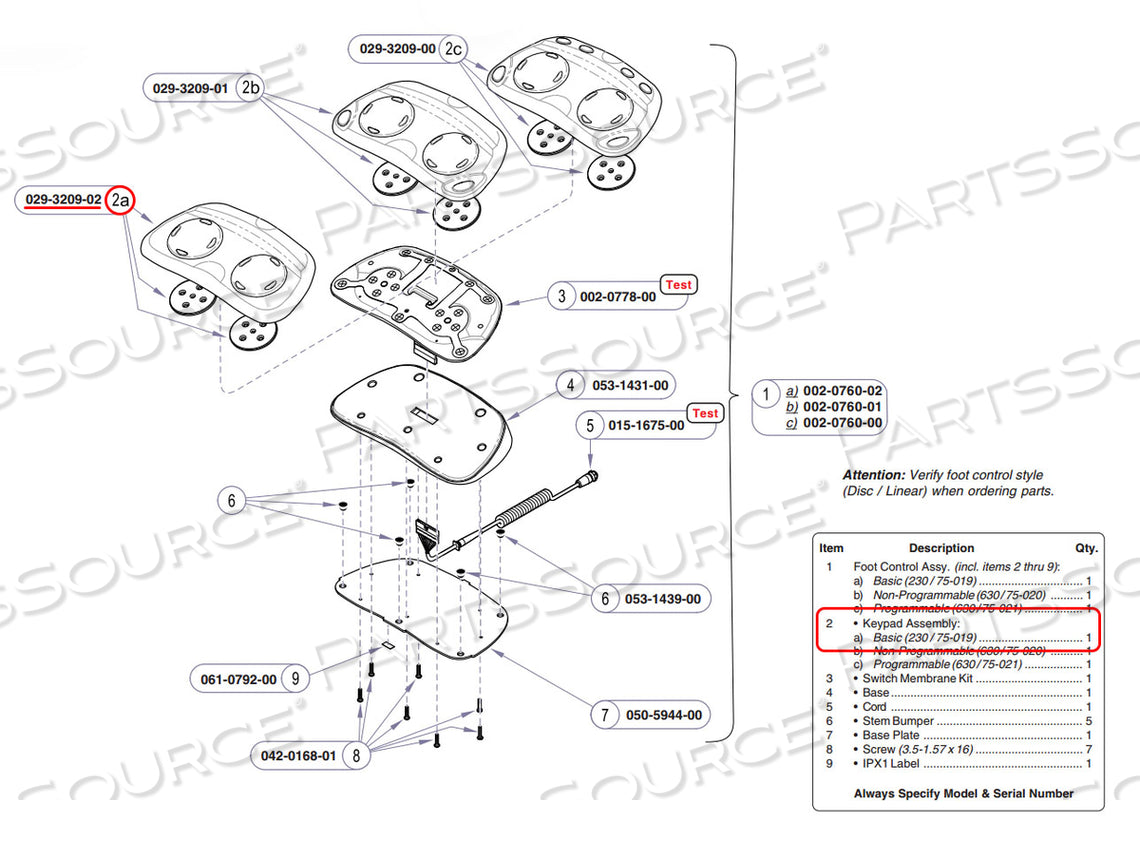 Keypad Assembly, 4F, Basic (US Only) (DROP SHIP ONLY) (Delivery Info Sheet Required)