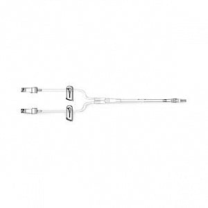Bifuse Extension Set, MicroClave Clear Needle-Free Connectors, Slide Clamps, Rotating Male Luer Lock, 7" Length, 0.39ml PV, 50/cs