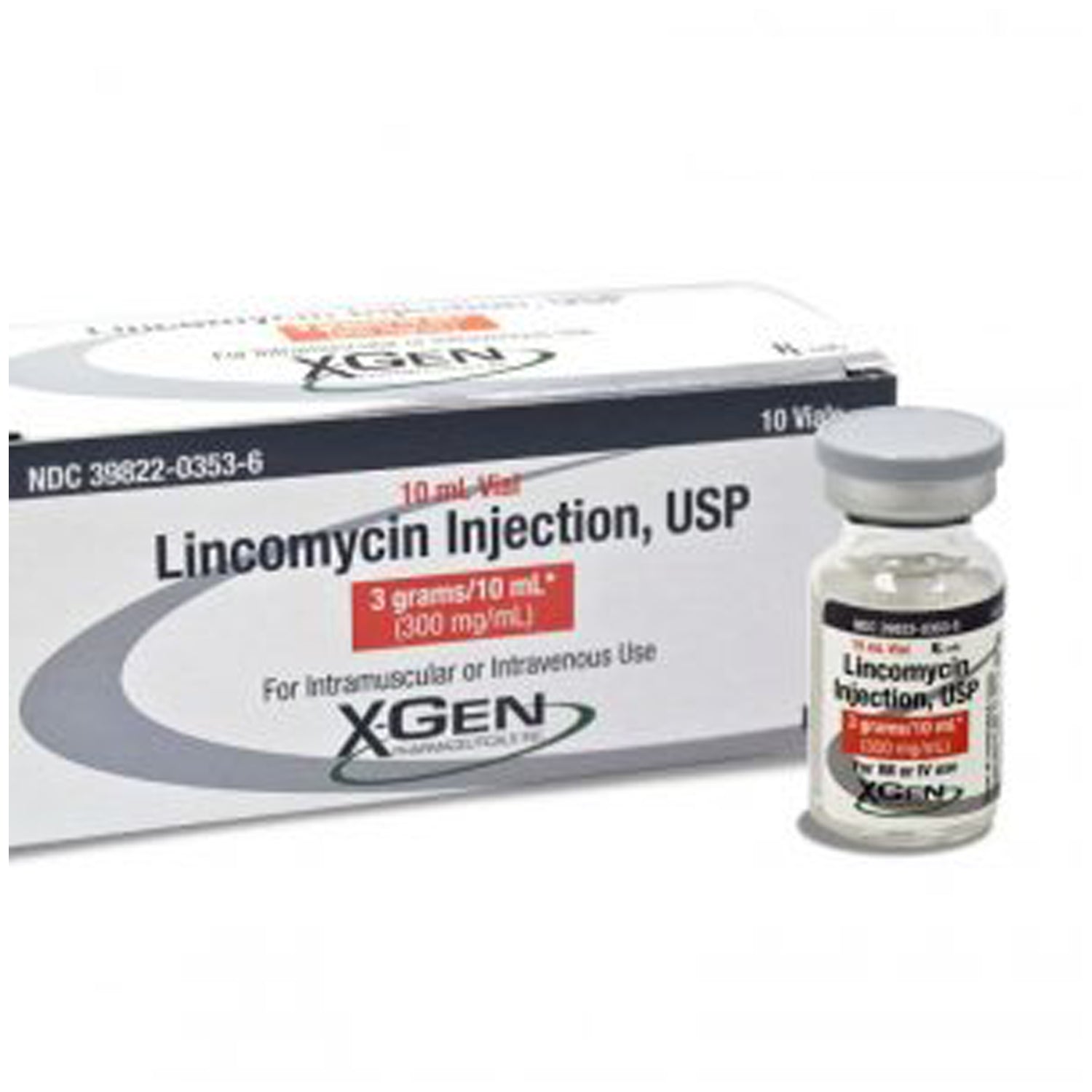 Lincomycin Injection, USP (3 grams/10 mL Vial) 300mg/mL, 10mL, 10/ctn (Rx) (US Only, Excluding IA, IN and ND (Product is Non-Returnable)