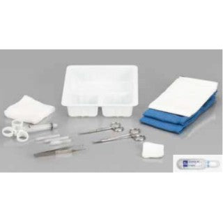 Laceration Tray, 26 Piece with 5" Webster Needle Holder, Sterile, 20/cs (Continental US Only)