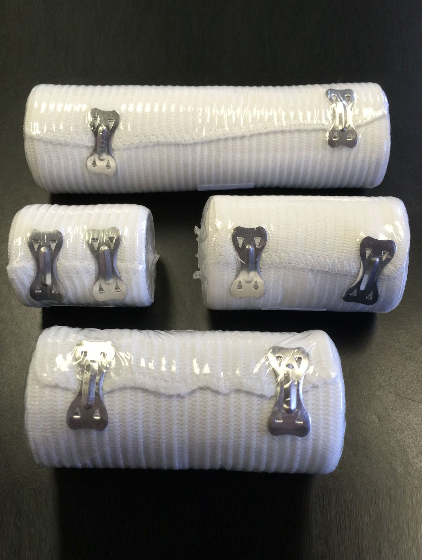 Elastic Bandage with Clips, 3" x 162", White, Non-Sterile, Individually Wrapped, 1 dz/pk, 6 pk/cs