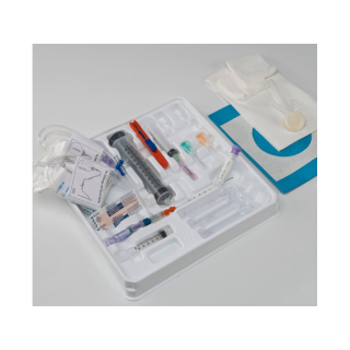 Paracentesis Procedure Tray with Safety Components: 8 Fr/Ch x 4_" Catheter, 5/cs