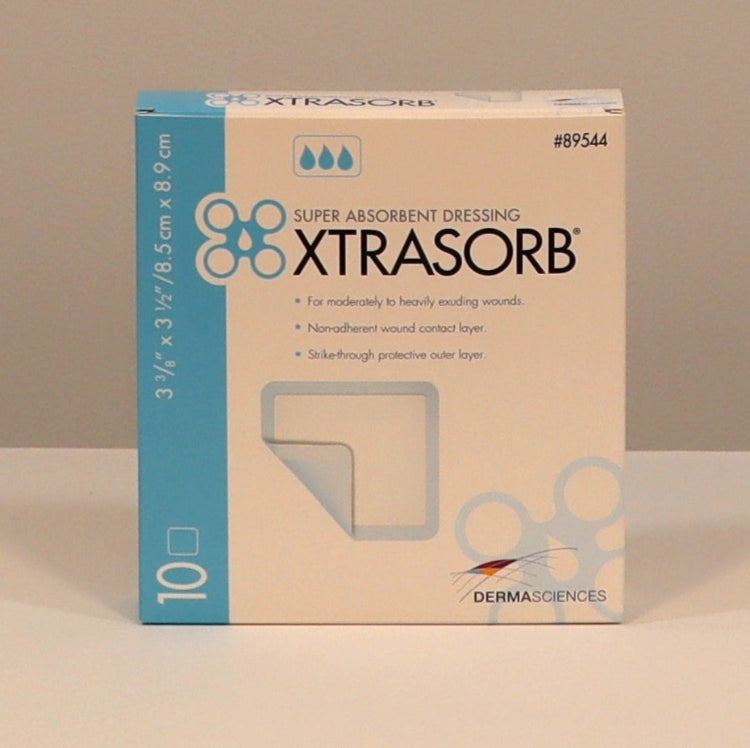 Non-Adhesive, Super Absorbent Dressing, 4" x 4", Sterile, 10/bx, 10bx/cs
