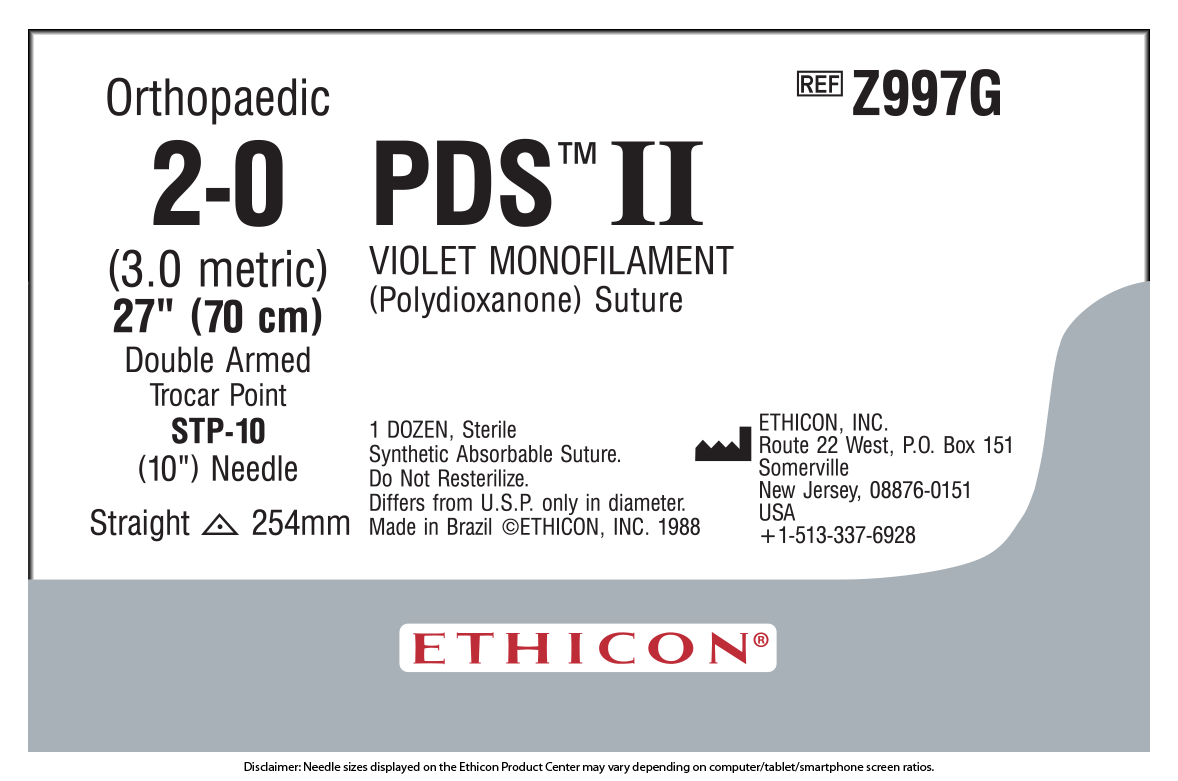 Suture, Tapercut, Size 2-0, 27", Violet Monofilament, Needle STP-10 STP-10, Straight, 1 dz/bx (Continental US Only)