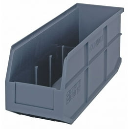 Stackable Shelf Bin, 18" x 6" x 7", Gray, 6/ctn (DROP SHIP ONLY)