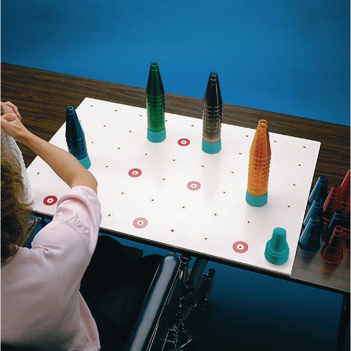 Rolyan Stacking Cone Pattern Board, Includes: 42 Decals in 7 Colors
