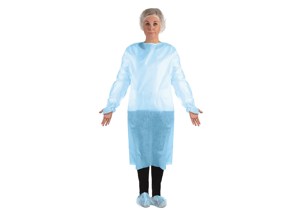 Impervious Gown, Large, Blue, 10/pk, 10pk/cs
