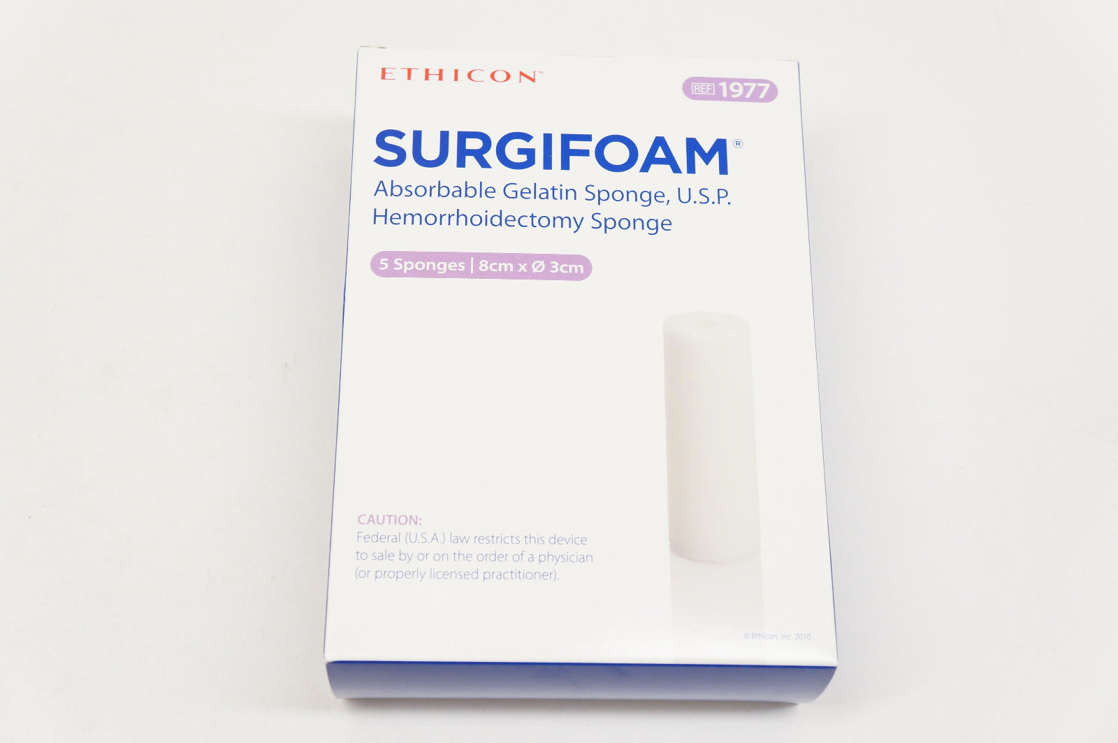 Hemorrhoidecomy Sponge, Surgifoam Absorbable Gelatin Sponge, 5/bx (Continental US Only) (Item on Manufacturer Back Order with 1/03/25 as the Estimated Time of Availability)