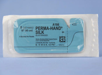 Suture, Sutupak Pre-Cut In Labyrinth Package, Size 0, 6-18", Black Braided, 3 dz/bx (Continental US Only)
