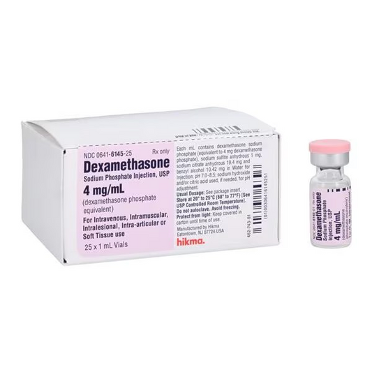 Dexamethasone Sodium Phosphate Injection 4mg/mL SDV 1mL 25/Package (00641614525)