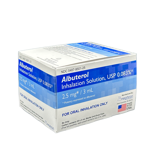 Albuterol Inh Solution 3ml 0.083% 25/pk (76204020025)
