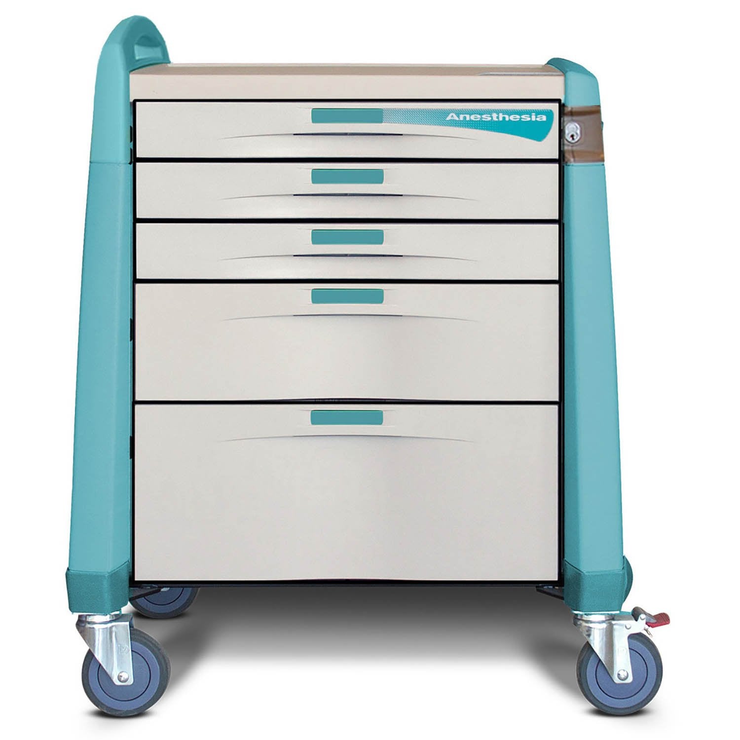 Avalo Medical Cart, Anesthesia, Compact,  ALock, Green, 36"(H)x24"(D)x31"(W) (DROP SHIP ONLY)