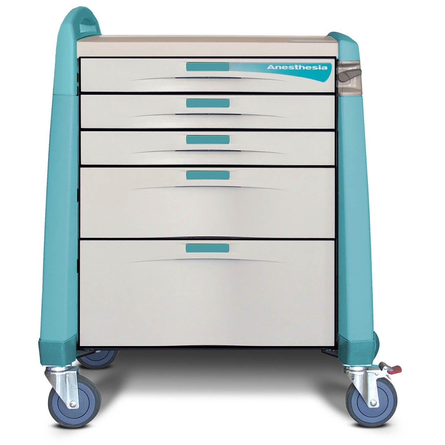 Avalo Medical Cart, Anesthesia, Compact,  ELock, Green, 36"(H)x24"(D)x31"(W) (DROP SHIP ONLY)
