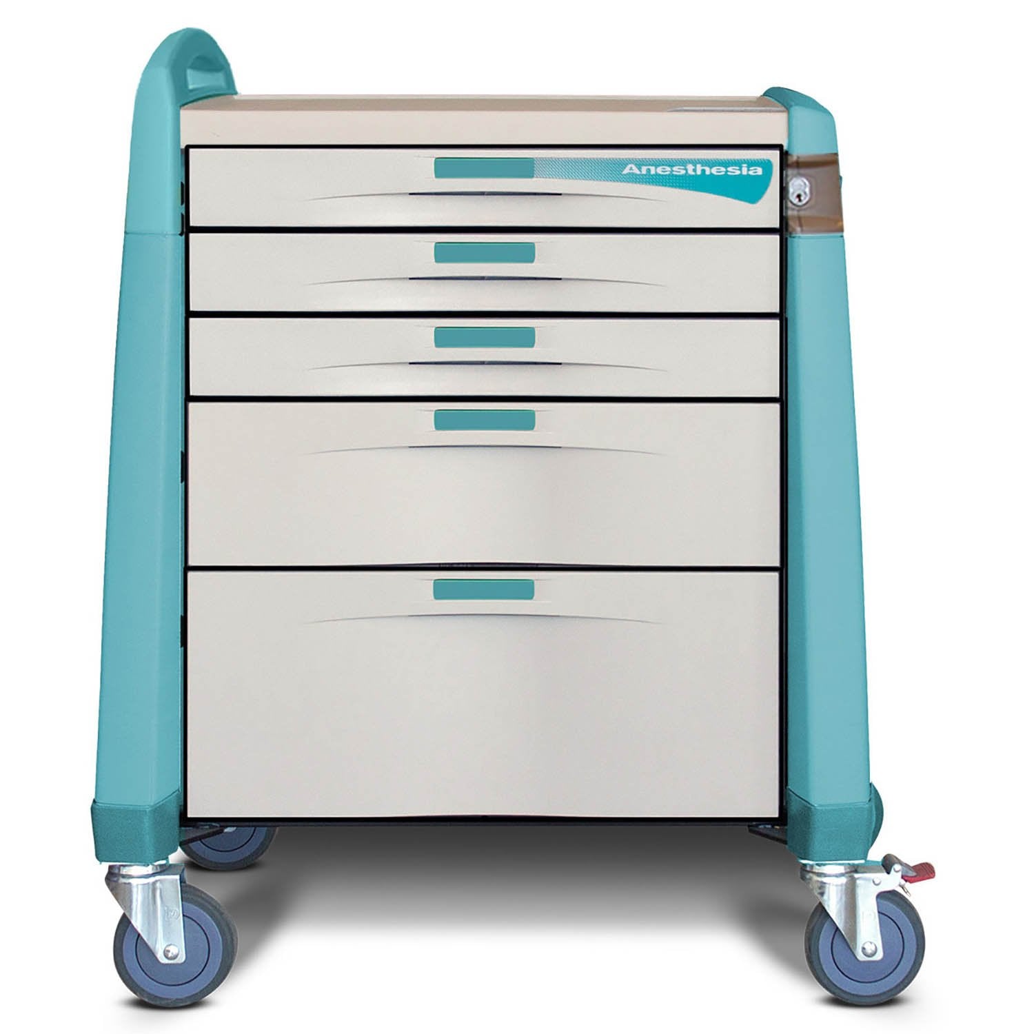 Avalo Medical Cart, Anesthesia, Compact,  KeyLock, Green, 36"(H)x24"(D)x31"(W) (DROP SHIP ONLY)