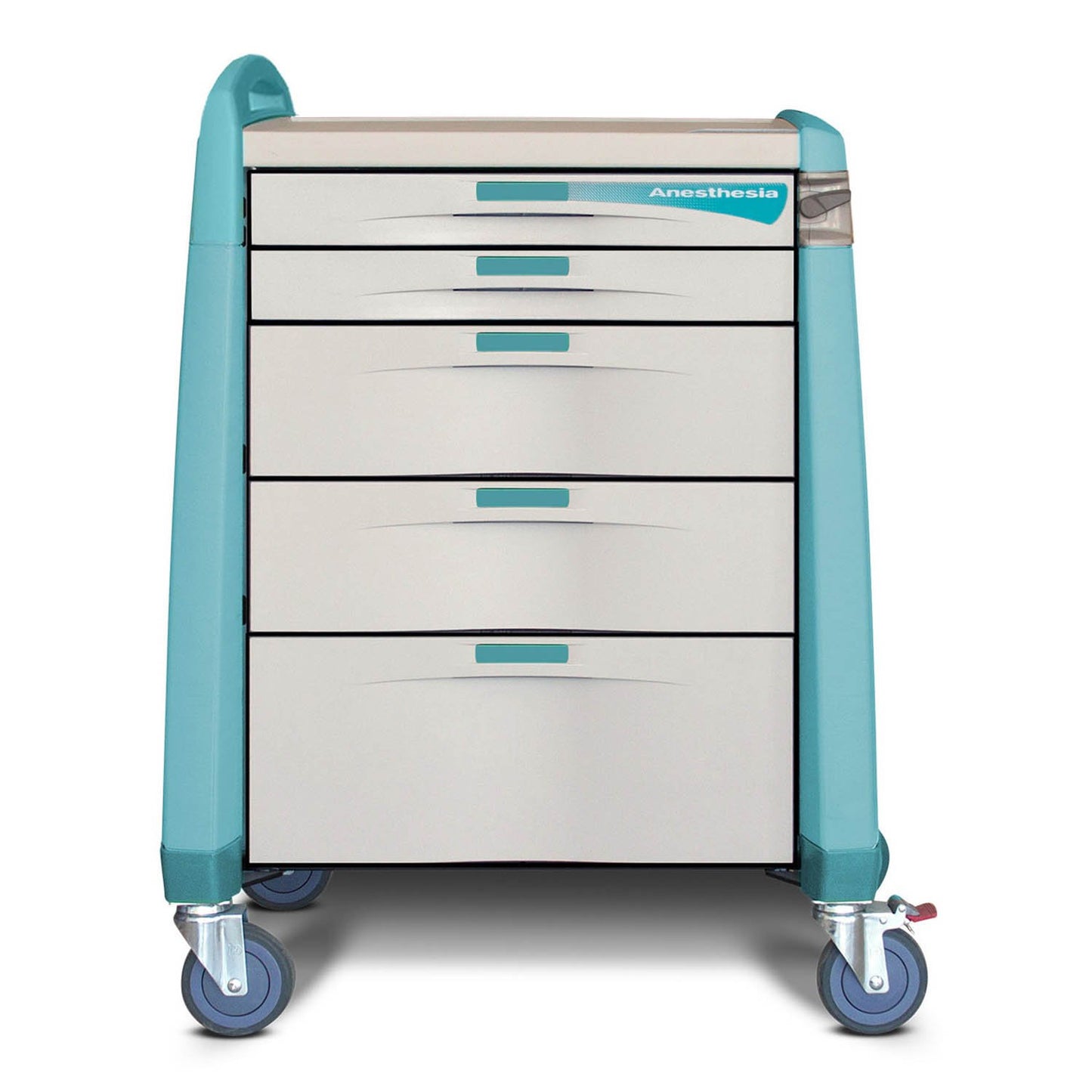 Avalo Medical Cart, Anesthesia, Intermediate, ELock, Green, 39.5"(H)x24"(D)x31"(W) (DROP SHIP ONLY)