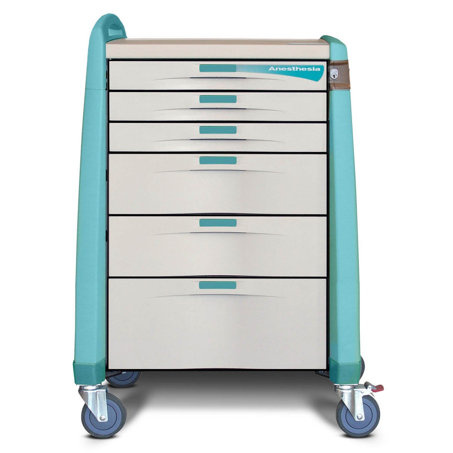 Avalo Medical Cart, Anesthesia, Standard, KeyLock,, Green, 43.5"(H)x24"(D)x31"(W) (DROP SHIP ONLY)