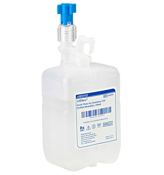 Sterile Water for Inhalation, Prefilled Humidifer, 550ml, 12/cs (60 cs/plt)
