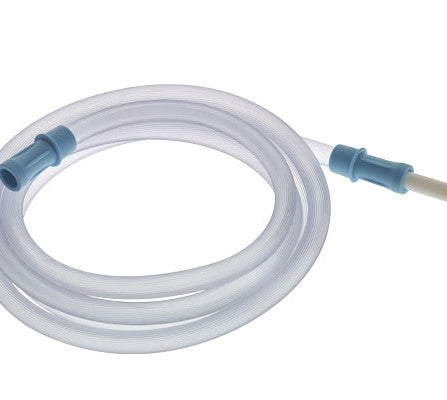 Suction Tubing, 1/4" x 100 ft, Light Blue Connectors every 6 ft, Non-Sterile, 1/cs