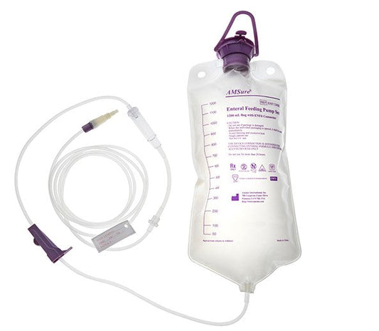Enteral Feeding Administration Kit, Includes: 1200 ml Bag Pump Set with ENFit Connector and Transition Connector, 30/cs