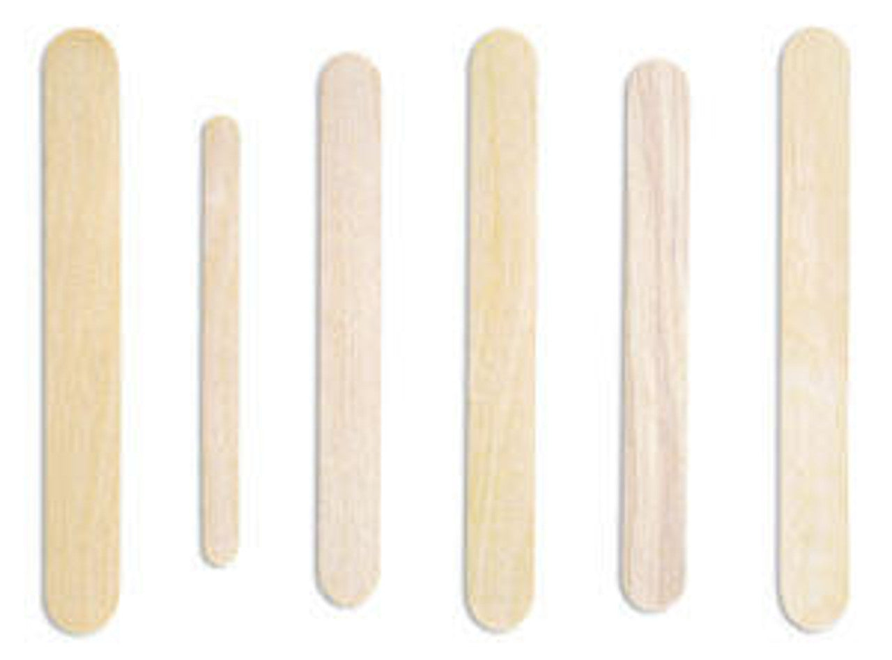 Wood Tongue Depressor, 5.5" Junior, Sterile, 1/env, 100 env/pk, 10 pk/cs