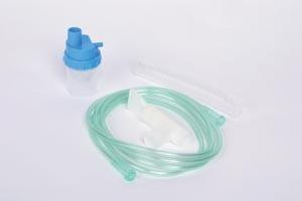 Nebulizer, 3-Piece, 7ft Star-Shapped Lumen Oxygen Tubing, Universal, Curved Mouthpiece, Reusable, 50/cs (To Be DISCONTINUED)
