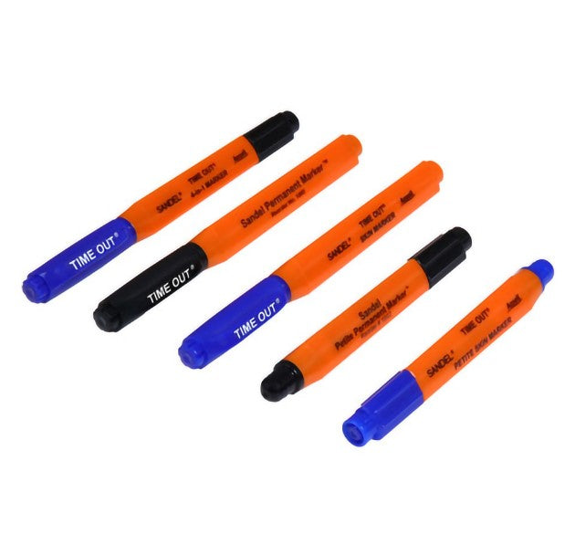 4-in-1 Marker, Dual Tip/ Dual Ink, (8) Labels, TIME OUT  Sleeve, Flexible Ruler, Sterile, 25/bx, 4 bx/cs (US Only)