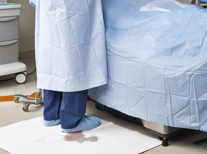 DriFloor Fluid Absorption Floor Mat with Backing, 33" x 40", Non-Sterile, 20/bg, 1 bg/cs (US Only)