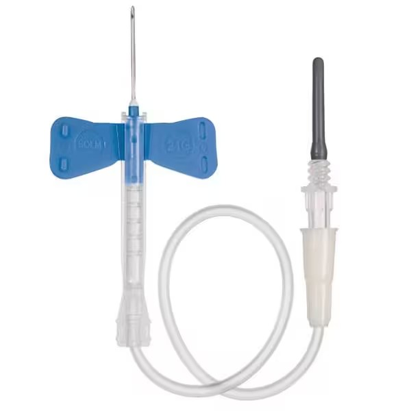 Blood Collection Set Needle 23gx3/4" 12" Tubing Winged Blue Safety Shield 50/Bx (570-0734)