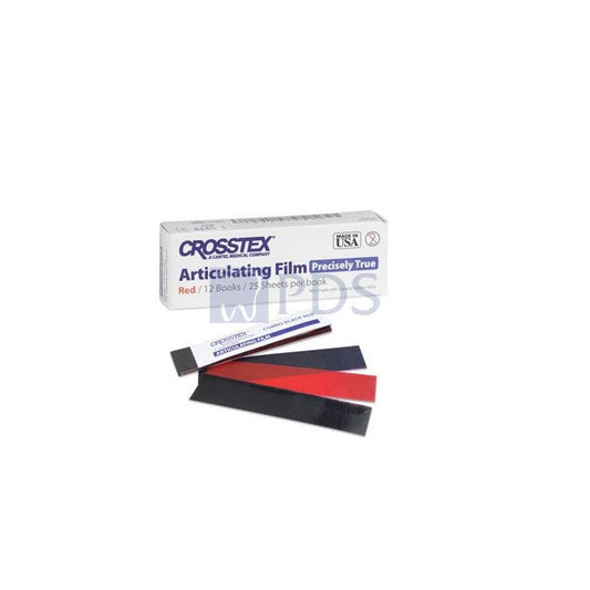 Articulating Film, Blue/Red Combo Precisely True, 0.0005"/13 micrometers, 25 sheets/bk, 12 bk/bx (To Be DISCONTINUED)