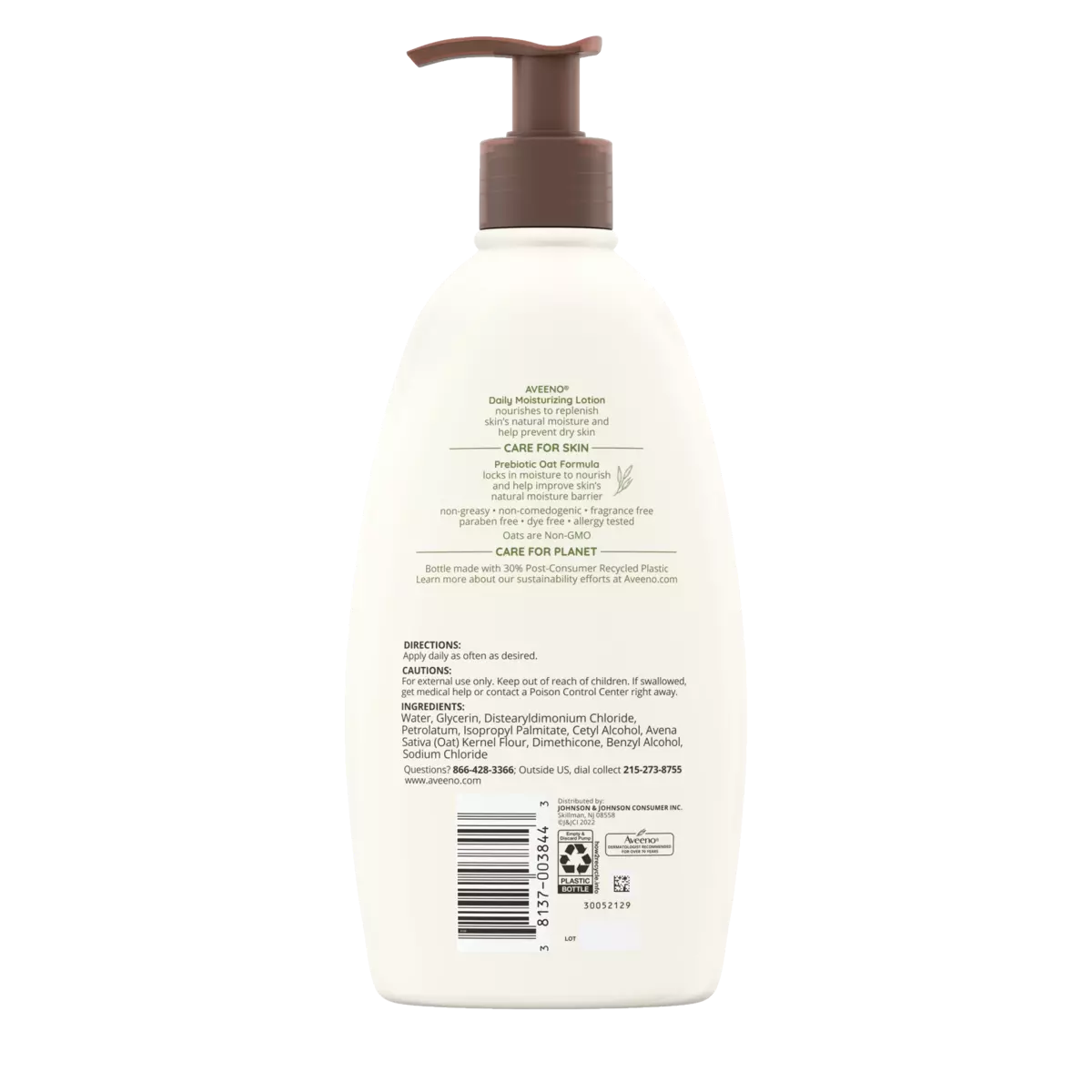 Daily Moisturizing Lotion, Fragrance Free, 18 fl oz, 3/bx, 4 bx/cs (Continental US+HI Only) (Pricing Subject to Change without Prior Notification)