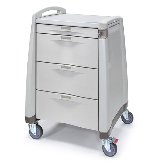 PCS Cart, Core Lock, 10 High, Includes: Best Core Locking System - 2 Keys, Series 1 w/One Handle, (1) Each 3.4" "S" Top Drawer, (3) Each 10" "S" Card Drawers Complete - 2 Each A&E Bracket, Waste Container w/Lid, and 10" Standard Narcotic BO (DROP SHIP ONLY)