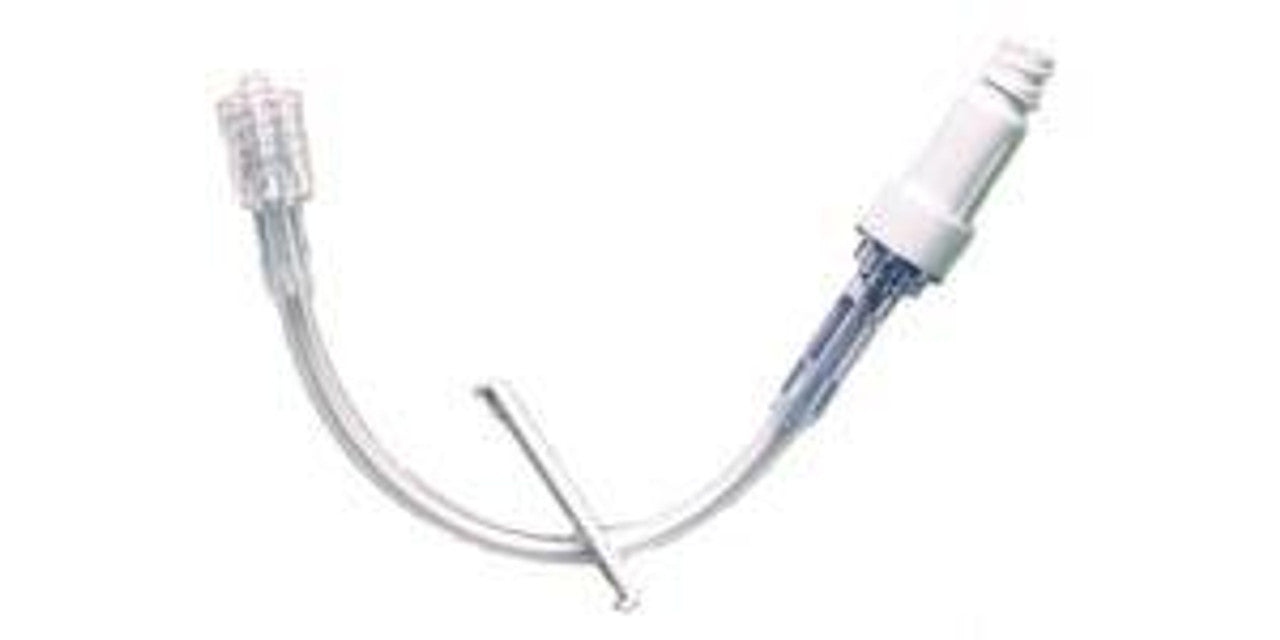 Standard Bore Extension Set, ULTRASITE Valve, Removable Slide Clamp, Male Luer Slip Connector, DEHP & Latex Free (LF), 0.5mL Priming Volume, 8"L, 100/cs (Rx) (Continental US+HI Only)